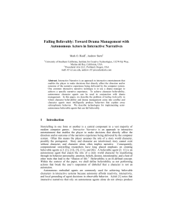 Failing Believably: Toward Drama Management with Autonomous