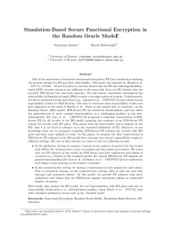 Simulation-Based Secure Functional Encryption in the Random