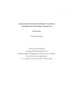 1 Incorporation and Resistance: Borderlands, Transnational