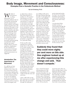 Body Image, Movement and Consciousness: