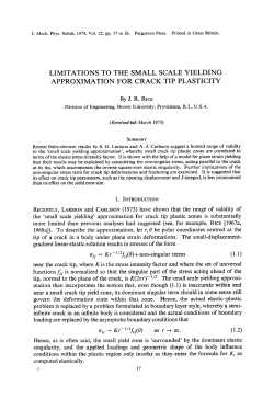 limitations to the small scale yielding approximation for crack tip