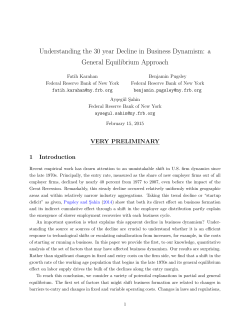 a General Equilibrium Approach - Society for Economic Dynamics