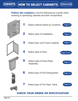 Cabinet Selection Information