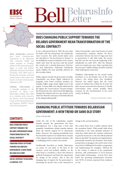 Does Changing Public Support towards the Belarus Government