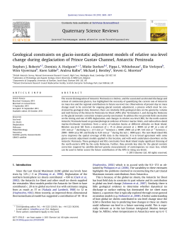 Geological constraints on glacio-isostatic adjustment