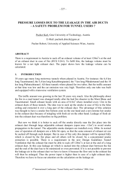 PRESSURE LOSSES DUE TO THE LEAKAGE IN THE AIR DUCTS