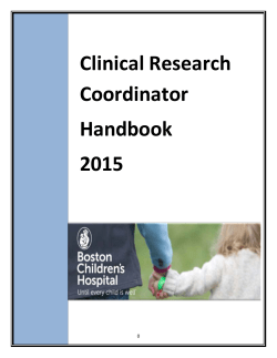 Clinical Research Coordinator Handbook