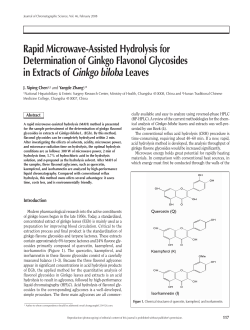 Rapid Microwave-Assisted Hydrolysis for Determination of Ginkgo