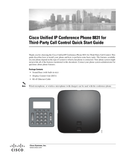 Cisco Unified IP Conference Phone 8831 for Third