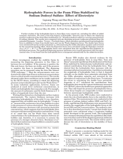 Hydrophobic Forces in the Foam Films Stabilized by Sodium