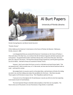 Al Burt Papers - George A. Smathers Libraries