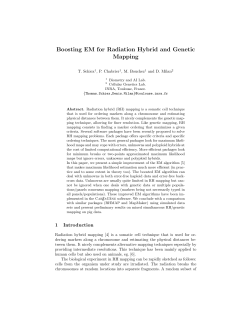 Boosting EM for Radiation Hybrid and Genetic Mapping