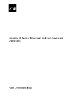 Glossary of Terms: Sovereign and Non