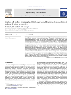 Shallow sub-surface stratigraphy of the Ganga basin, Himalayan