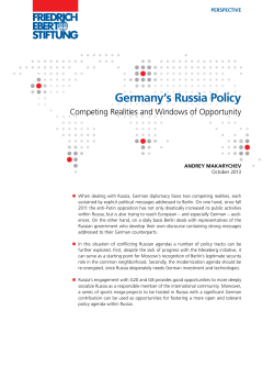 Germany`s Russia policy - Bibliothek der Friedrich-Ebert