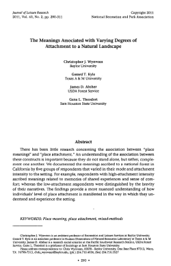 The Meanings Associated with Varying Degrees of Attachment to a