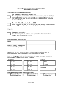 Membership Enquiry Form - Beauchamp House Surgery