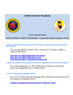 HSCP - California Tamil Academy