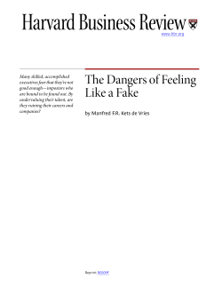 The Dangers of Feeling Like a Fake