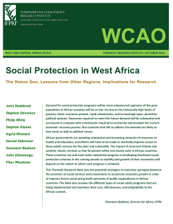 Social Protection in West Africa - SALDRU