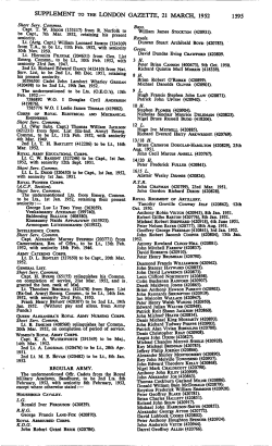SUPPLEMENT TO THE LONDON GAZETTE, 21 MARCH, 1952 1595