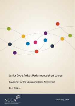 Junior Cycle Artistic Performance short course