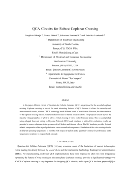 QCA Circuits for Robust Coplanar Crossing