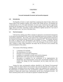 Cuba: Towards Sustainable Economic and Social