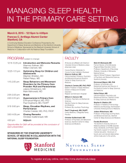 managing sleep health in the primary care setting