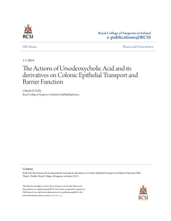 The Actions of Ursodeoxycholic Acid and its derivatives on Colonic