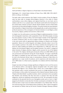 Faith and Politics in Nigeria
