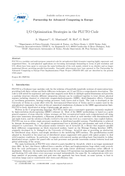 I/O Optimization Strategies in the PLUTO Code