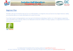 - New Swindon Half Marathon