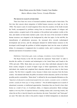 Analysis of global trends in brain drain and gain