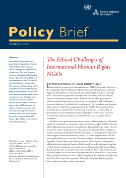 UNU Policy Brief 9, 2006 - United Nations University