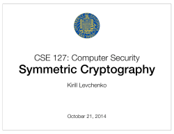 Symmetric Cryptography