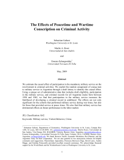 The Effects of Peacetime and Wartime Conscription
