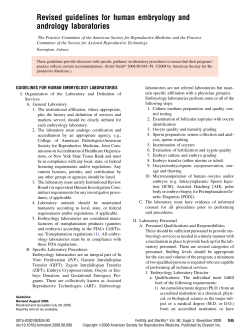 Revised guidelines for human embryology and andrology laboratories