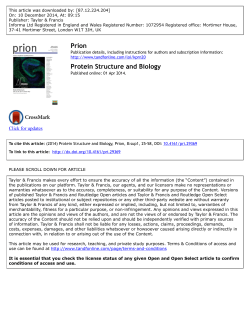 Prion Protein Structure and Biology - ART