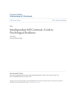 Interdependent Self-Construal: A Link to Psychological Resilience