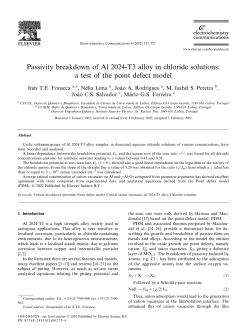 Passivity breakdown of Al 2024-T3 alloy in chloride solutions