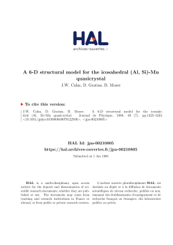 A 6-D structural model for the icosahedral (Al, Si)-Mn quasicrystal