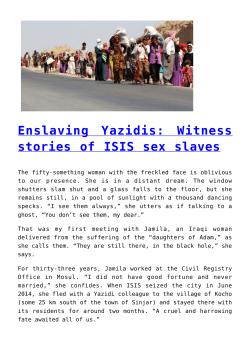 Enslaving Yazidis: Witness stories of ISIS sex slaves