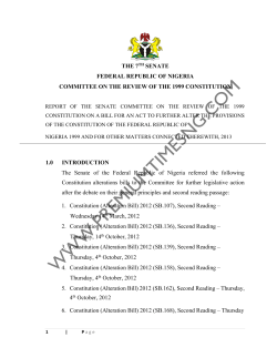 Senate Committee report