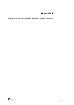 Appendix 2 - Summary of sediment processes including definition