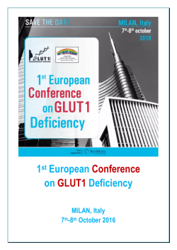 1st European Conference on GLUT1 Deficiency