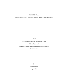 HARUHI IN USA - eCommons@Cornell