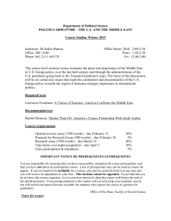 4409G/9738B - Western University Political Science