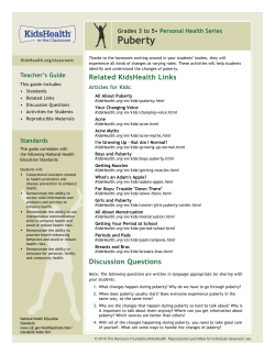 Puberty (Grades 3 to 5) - KidsHealth in the Classroom