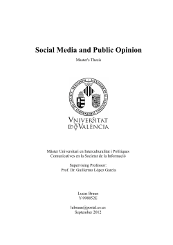 Social Media and Public Opinion
